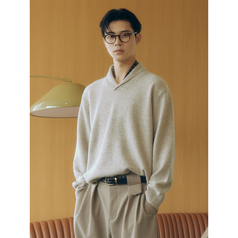 100% Wool Scarf Collar Sweater Humodesign 100% Wool Scarf Collar Sweater Humodesign