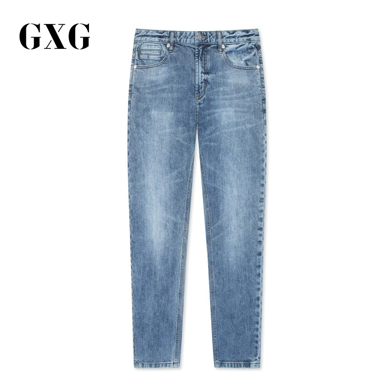 [Giống như trong trung tâm thương mại] Quần nam GXG 2020 Spring Blue Slim Quần jeans giản dị GY105823E - Quần jean