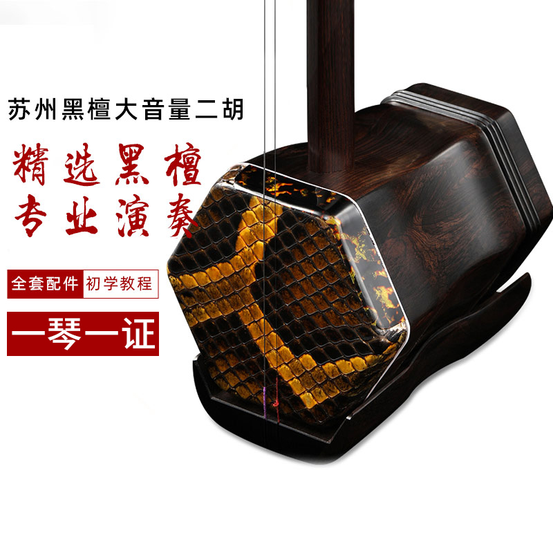 Erhu Musical Instrument Ebony Test Beginner Adult Children General High Volume Huqin Factory Direct