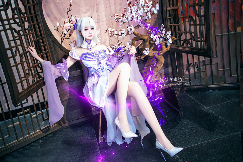 Dongxi Luwu Little Medicine Fairy Cosplay Costume from Doupo Cangqiong Anime, Traditional Chinese Clothing, Women's Full Set Cosplay