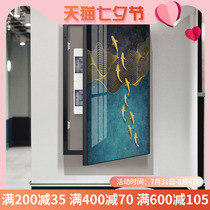 Modern Light Luxury Electric Meter Box Decoration Painting Vertical electric brake hanging painting can be customized large size distribution box shielded box push-pull