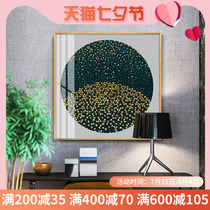 Living Room Decoration Painting Square Hung Paintings Abstract Round Mural Modern Minima Light Lavish Sofa Background Wall Painting Restaurant Painting