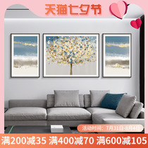 Modern minimalist sofa Background wall painting Abstract Painting triptych Painted Board Room Hanging Painting Nordic Style Living Room Decoration Painting