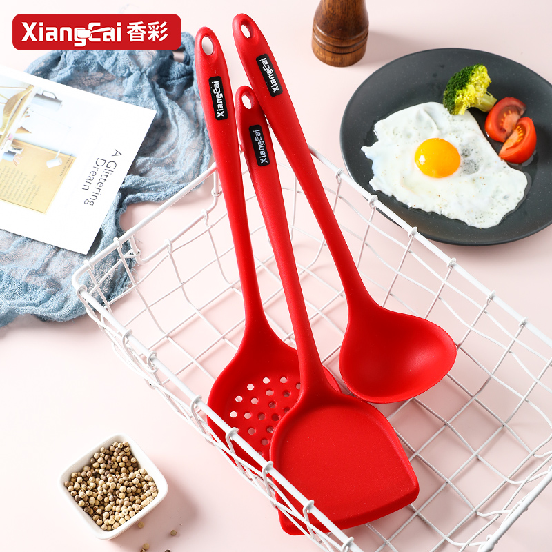 German fragrant silicone spatula home spatula kitchen stir-fry spatula non-stick pan special kitchen utensils colander stir-fry spoon set