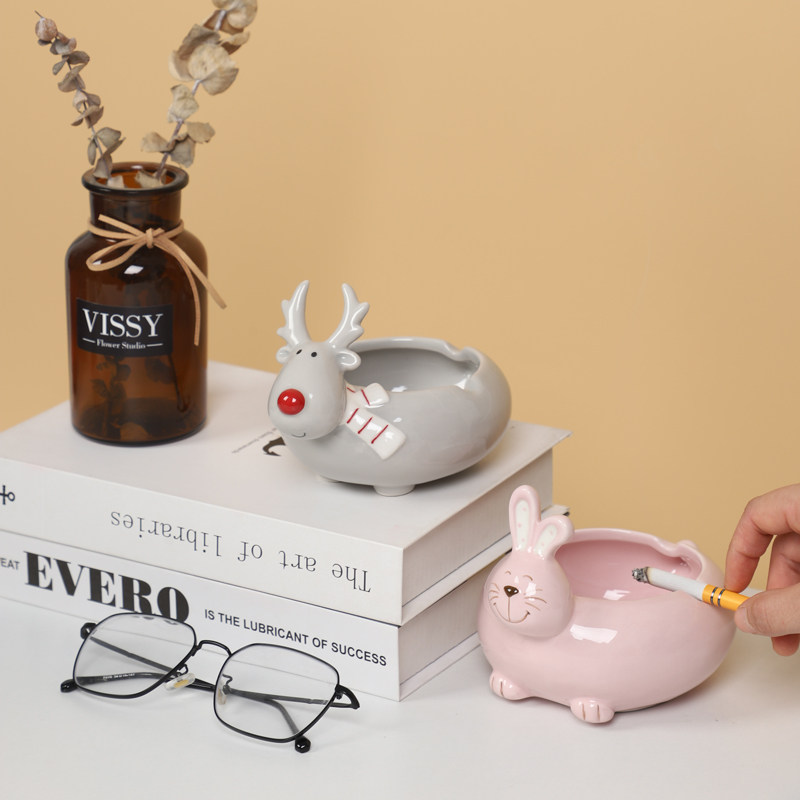 Fragrant Colour Small Goat Cigarette Ash Trays Creativity Personality Trend Home 2021 cute teenage girls Fashion ceramic Nordic INS Wind