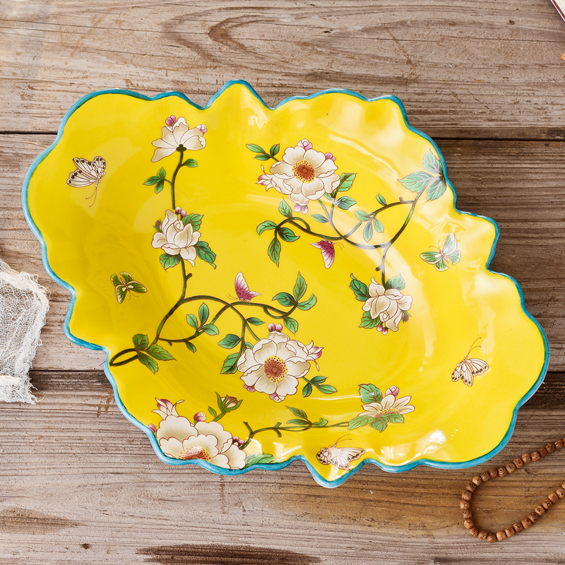 American household compote creative sitting room tea table large fruit bowl suit I and contracted ceramic European fruit bowl