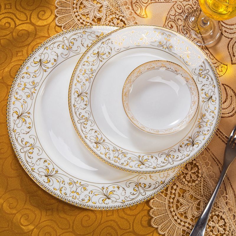 Tableware ceramics dishes suit household gift high anti hot bowl of ipads China Tableware suit your job