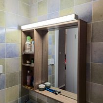 Led mirror cabinet Special mirror headlight Bathroom bedroom makeup cabinet Simple toilet punch-free bathroom triangle mirror box
