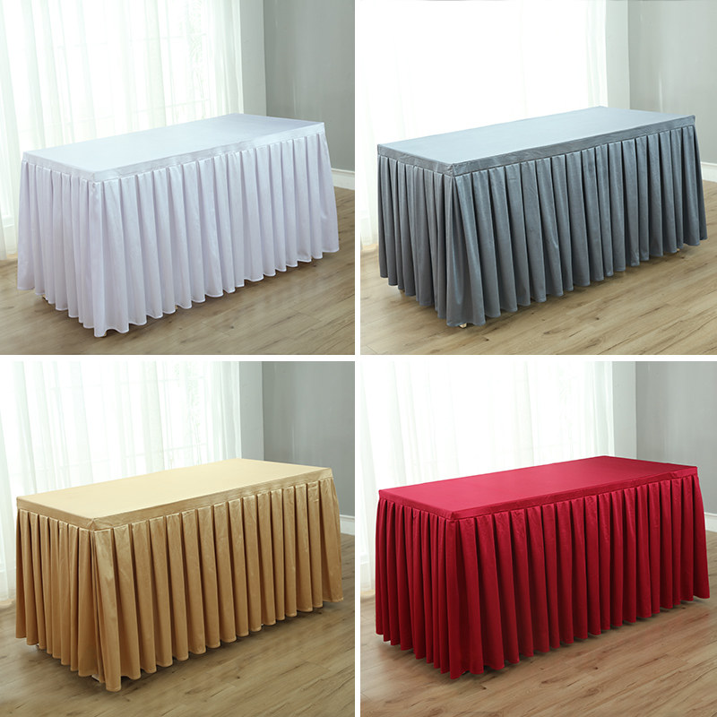 Heavy hotel conference room signed tablecloth conference table cloth rectangular table set simple exhibition customization