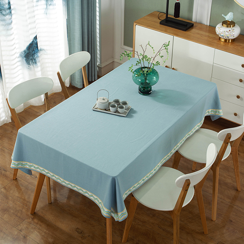 Thickened cotton linen tablecloths rectangular tablecloths modern simple plain covers Chinese style household tablecloths 