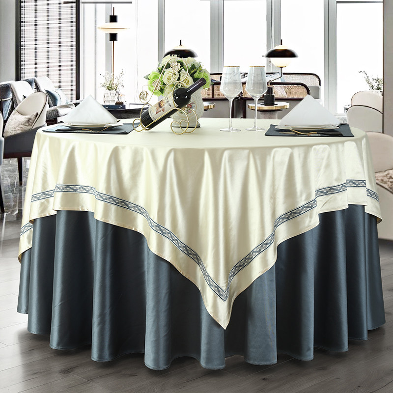 Custom hotel solid color tablecloth tablecloth round table home dining room hotel conference banquet tablecloth fabric