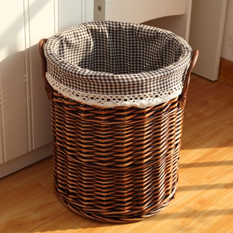 Hotel Dirty Clothing Basket Containing basket Vine Woven Farmhouse Le Woven Basket Fire Pan Shop Containing Basket Covered Debris Large Capacity Basket-Taobao