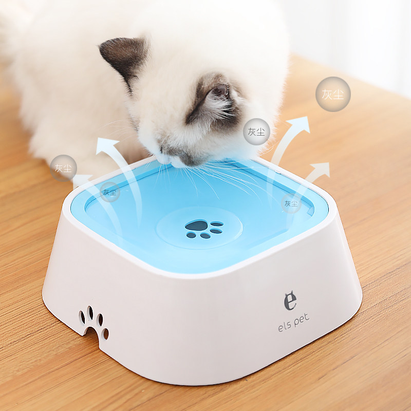 Dog water bowl without wet mouth automatic drinking water dog and cat water dispenser cat supplies pet water basin Teddy dog ​​basin cat basin