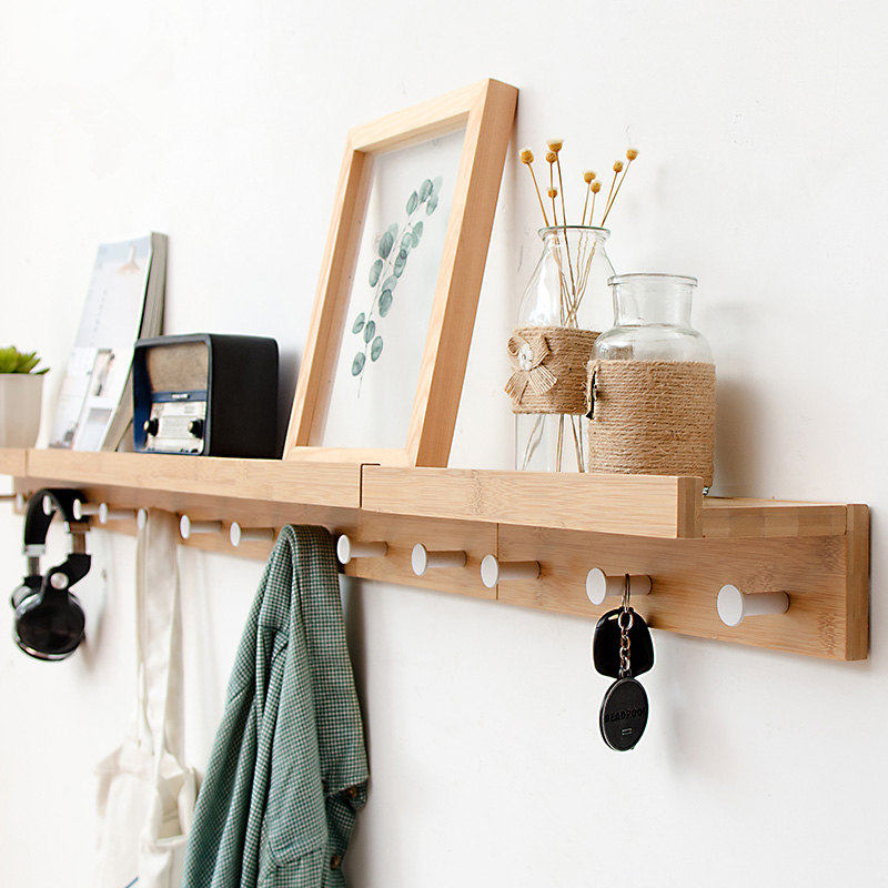 Genguan Clothes Hook Wall Wall-mounted Wall Punching into the door rear Living room Kitchen Bedroom Room Wall Shelf