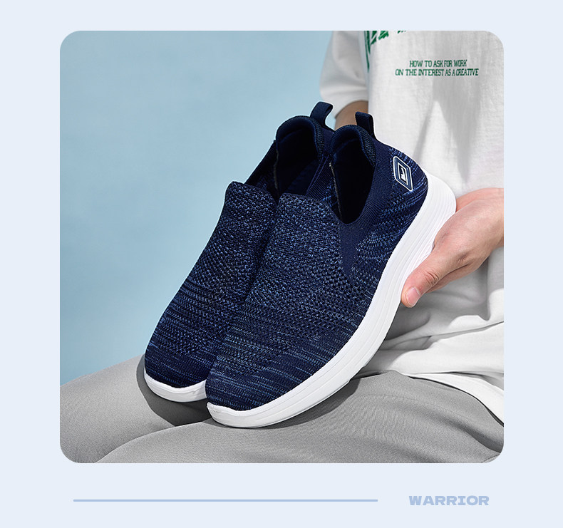 Энергичный обувь 回力旗舰店爸爸鞋子一脚蹬男鞋休闲 𫔮软底健步鞋老北京布鞋男老人鞋 Warrior