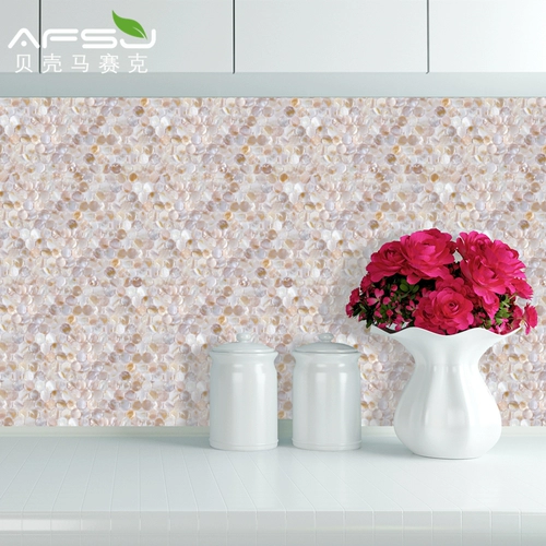 Afsj натуральная круглая раковина мозаичная масло цветочная мозаика простая современная входная стенка для ванной комнаты