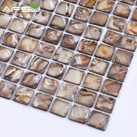 AFSJ Shell Mosaic натуральная коричневая цветочная мозаика в европейском стиле вход в гостиную фона стена ванная плитка для ванной комнаты