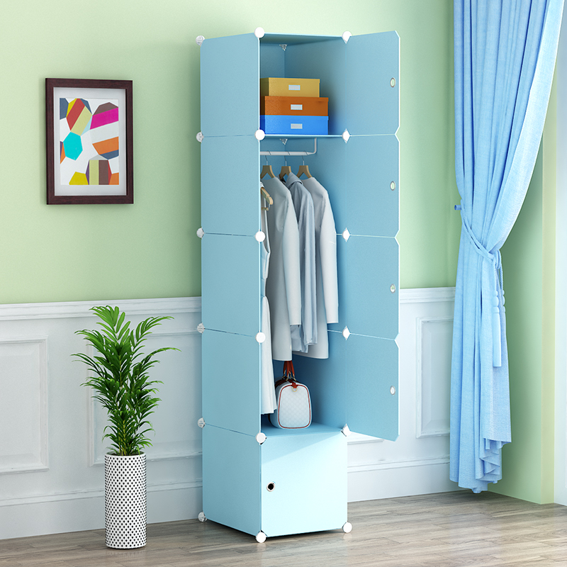 Simple wardrobe living room simple modern assembly cloth wardrobe dormitory single plastic economical room storage cabinet