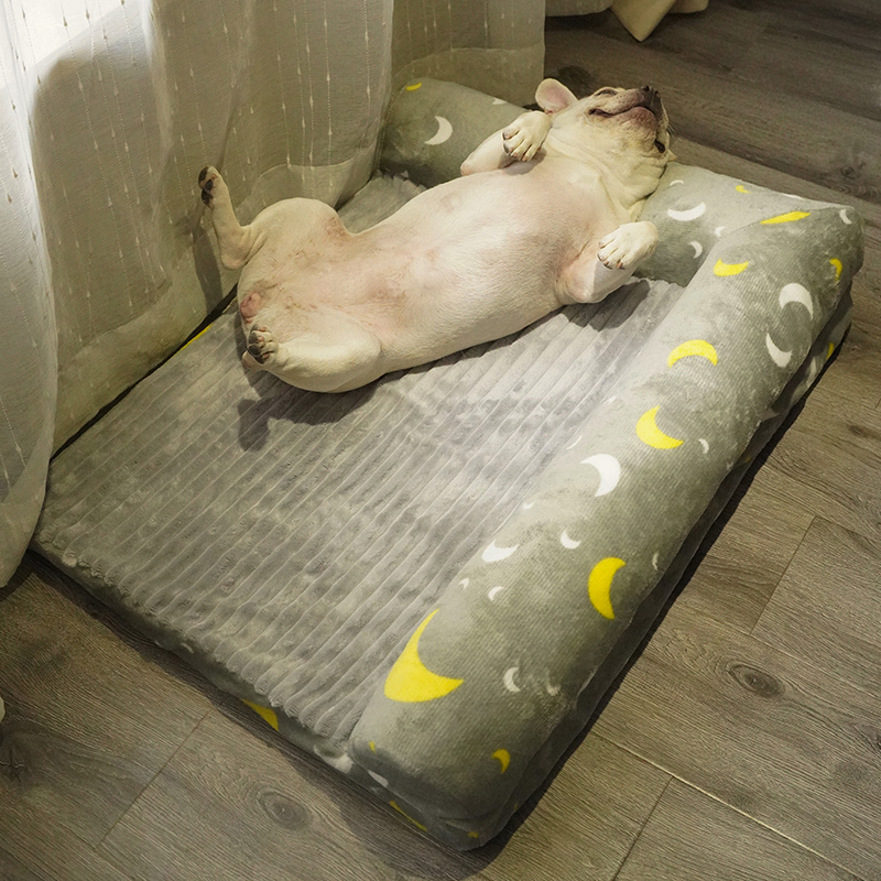 Dog Nest All Season Universal Removable Wash Large Dog Dog Sofa Dog Bed Gold Wool Winter Warm Cat Nest Pet Supplies