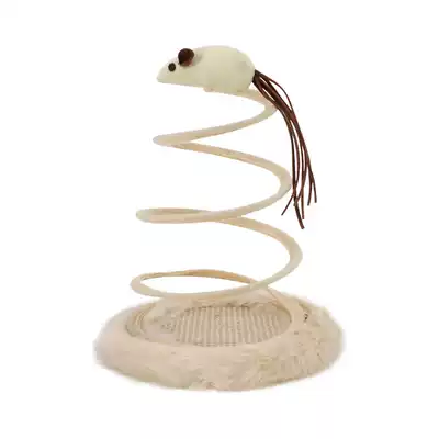 Cat toy spring mouse pet self entertainment automatic tease stick Kitten Beauty short puppet cat supplies