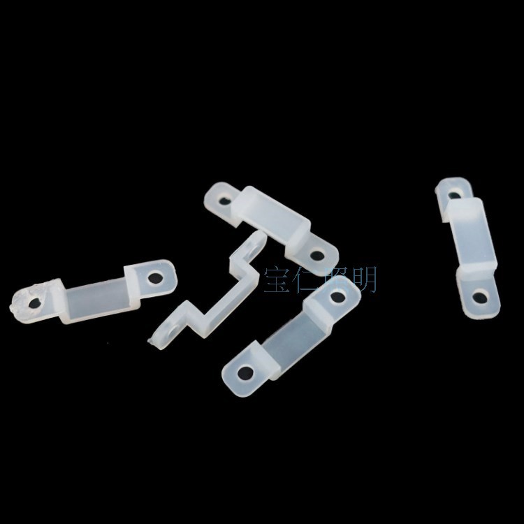 LED sleeve light with silicone fixing card 5050 3528 low-voltage light strip waterproof clip buckle seat fixing clip t