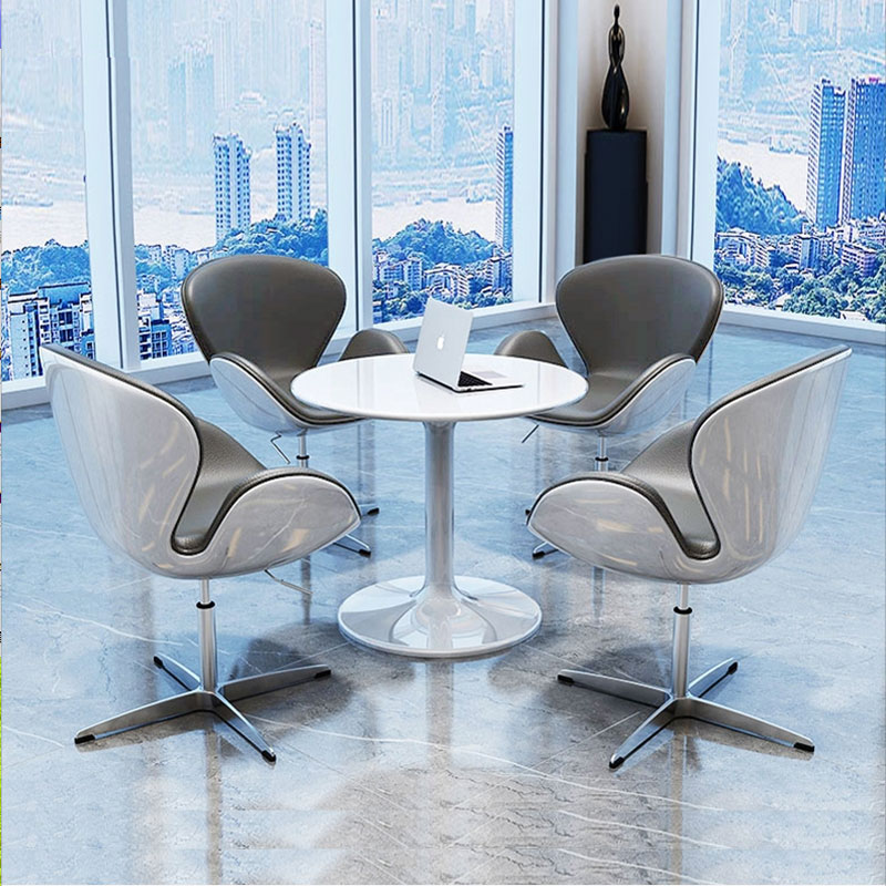 Simple reception table and chair combination negotiation table business meeting table and chair office casual small round table