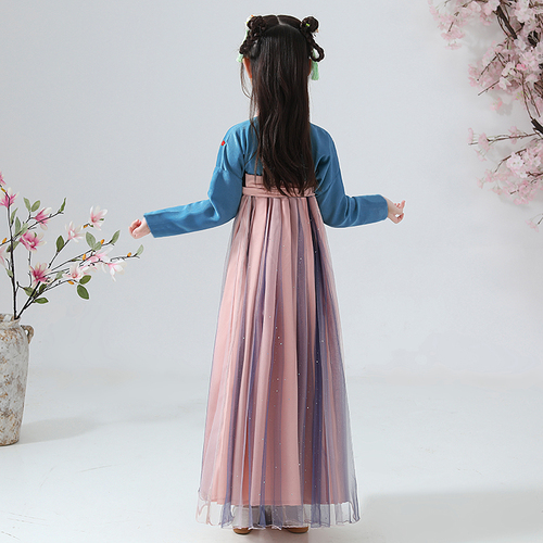 Chinese Hanfu girl childrens performance costume Chinese style ancient costume stage dress
