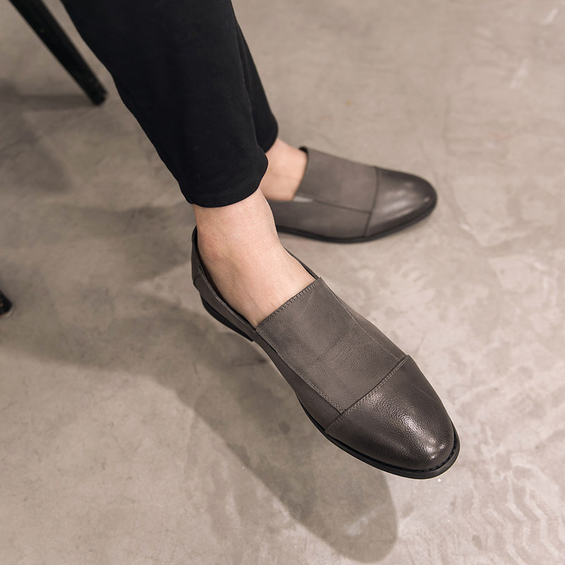 2019 Summer New Trendy Lego Shoes Men Youth Genuine Leather Shoes Han Edition Set Foot Casual Shoes Men 100 hitch Shoe