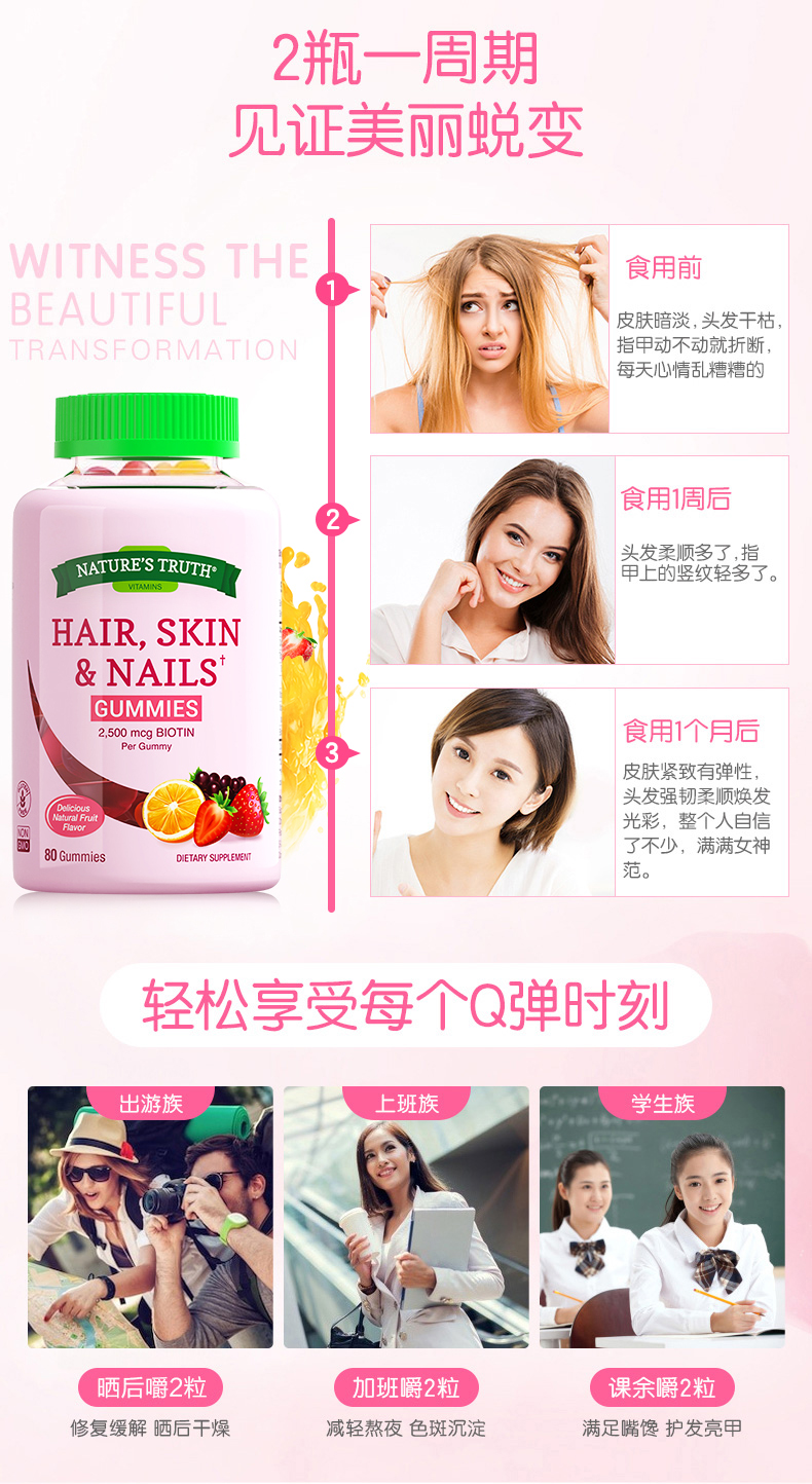 自然之珍 胶原蛋白多维软糖 80粒*2瓶 图6