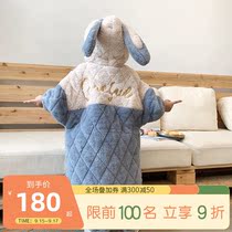 Boys pajamas winter thickened three-layer cotton warm children baby coral velvet flannel childrens home clothes