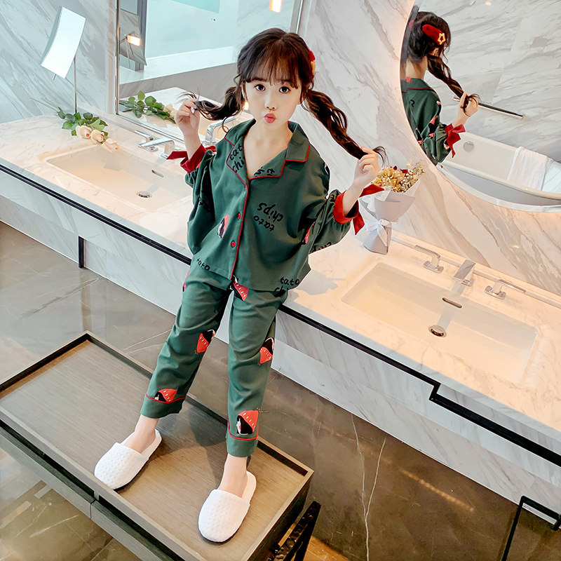 Children's air-conditioning clothing thin cotton princess suit middle-aged children's parent-child clothes mother and daughter children's children's home clothes