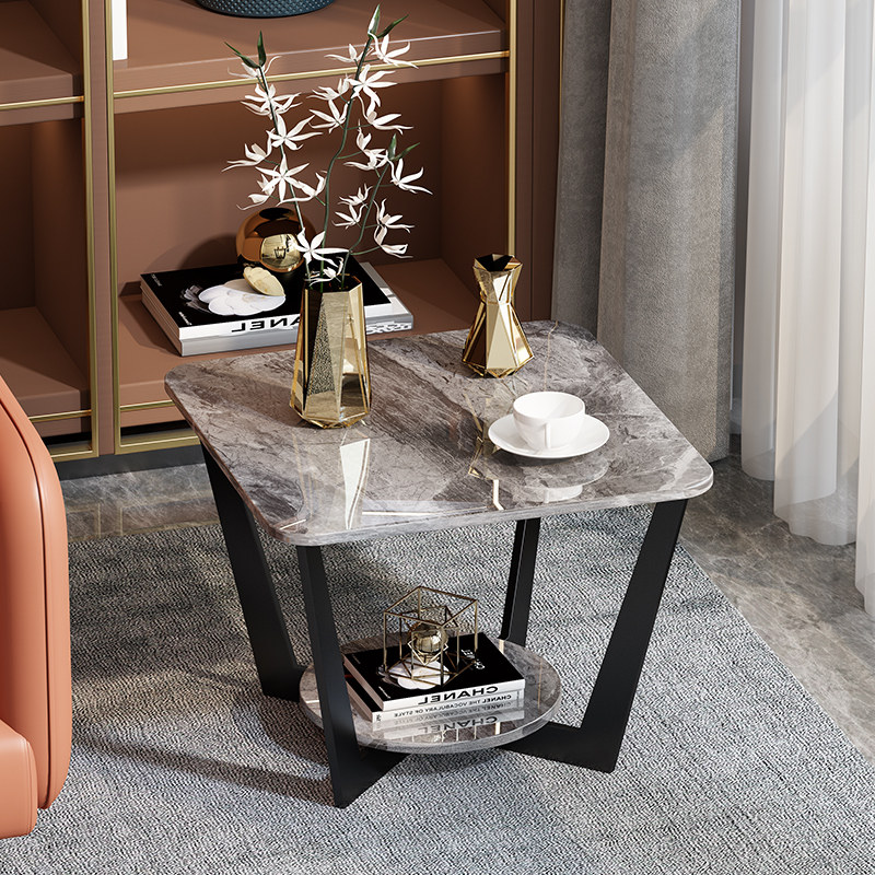 Sofa edge a few light lavish modern minimalist bedside Bedside Desk Side Table Marble Rockboard Small Tea Table Corner A Few Poles