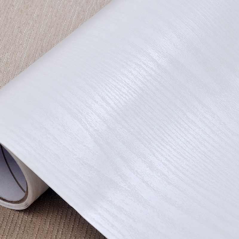 Furniture refurbished sticker wardrobe cabinet wooden door shoe cabinet sticker white self-adhesive wallpaper door decoration wood grain sticker