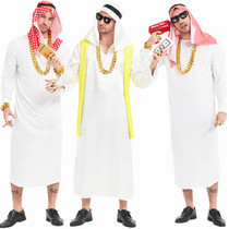 Halloween Arabian Costumes Dubai Middle Eastern Rich Robe Birthday Party Funny Internet Celebrity Party Clothes Props