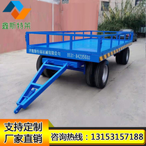 Traction Flatbed Truck Factory Area Transfer Car Logistics Transport Handling Flatbed Truck Large Tonnage Traction Heavy Four-wheeled Trailer