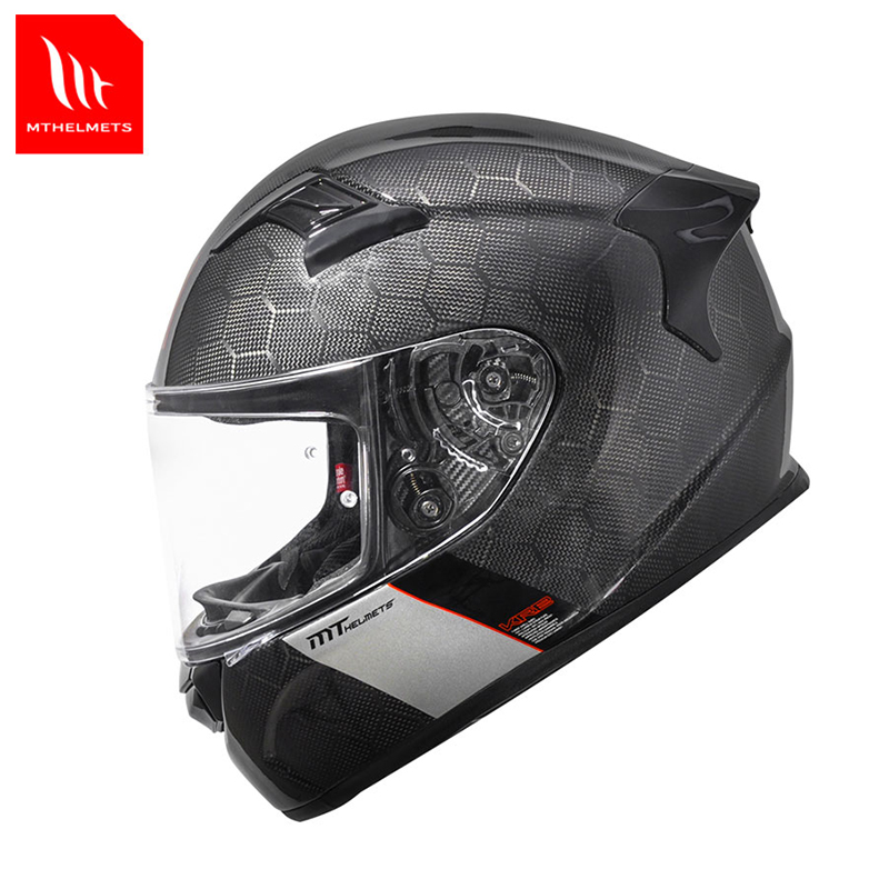 Spain MT carbon fiber motorcycle helmet men and women summer motorcycle running helmet ultra-light four seasons cool snake pattern full helmet