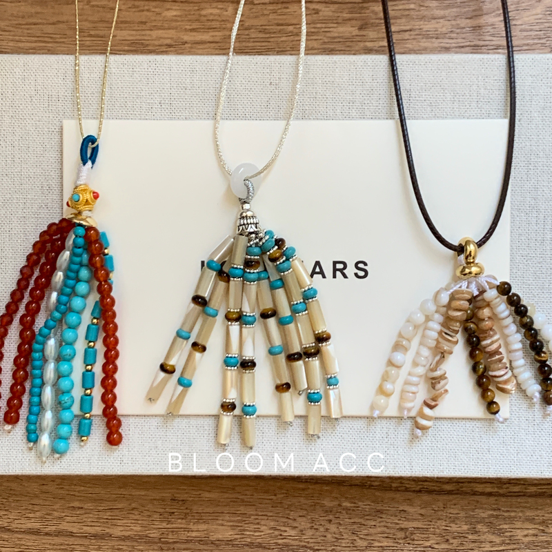 Retro Bohemian Resort Style Colorful Beaded Tassel Necklace Ethnic Style Exquisite Niche Creative Long Chain Retro Bohemian Resort Style Colorful Beaded Tassel Necklace Ethnic Style Exquisite Niche Creative Long Chain