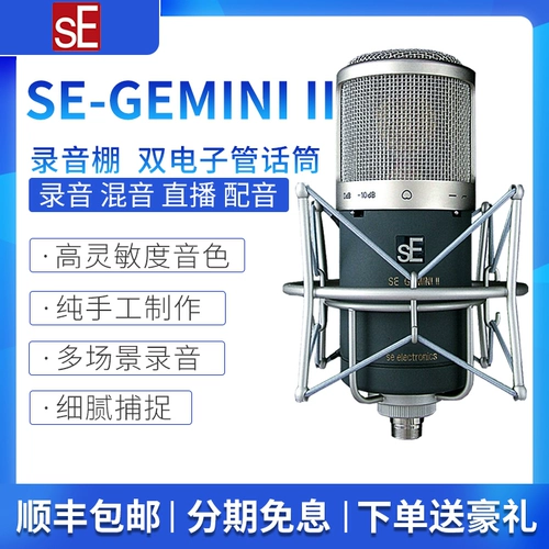 SE Электроника Gemini II Двухэлектронный микрофон микрофон чистый ручной работы студии емкости микрофон