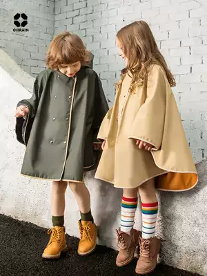 ohrain children raincoat kindergarten baby Children students boys and girls Children Children Outdoor rainstorm cloak poncho