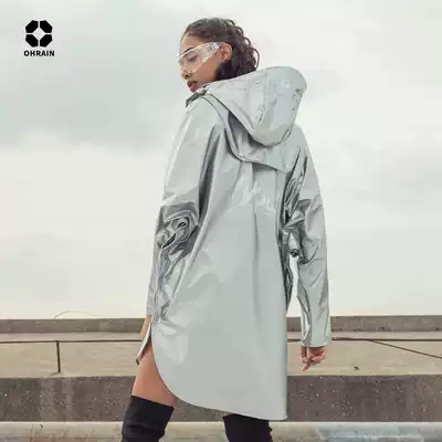 ohrain fashion women's Cape raincoat windbreaker coat trend outdoor hiking single riot wind poncho
