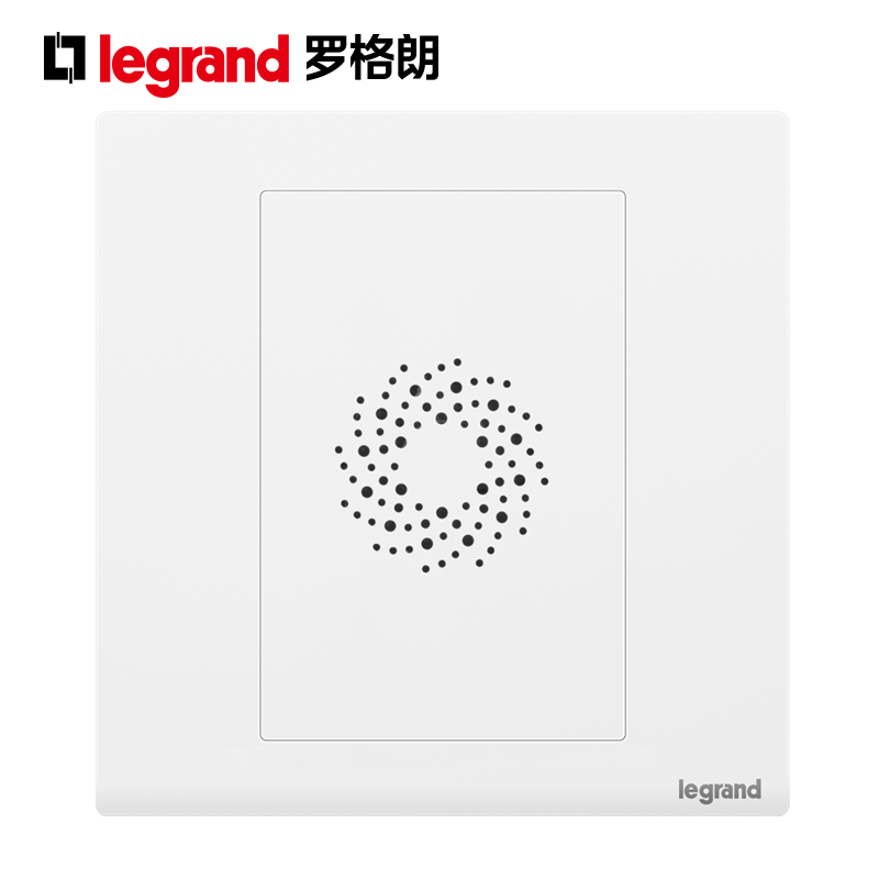 Legrand 86 type concealed switch socket panel Langchun magnolia white sound and light control switch three-wire with centralized control 200W