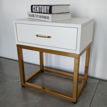 Simple modern iron bedside table bedroom ins wind light luxury net red bedside table simple Nordic bedside storage cabinet