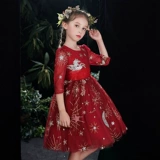 Наряд маленькой принцессы, юбка, лонгслив, вечернее платье, детский осенний наряд для музыкальных выступлений, из фатина