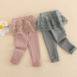 Демисезонные спортивные леггинсы с шортами, комплект, штаны, осенняя тонкая юбка на девочку, в западном стиле