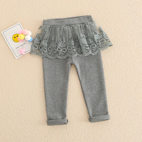 Демисезонные спортивные леггинсы с шортами, комплект, штаны, осенняя тонкая юбка на девочку, в западном стиле