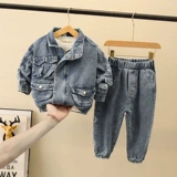 Весенний детский джинсовый осенний комплект для мальчиков, коллекция 2021, в западном стиле, 2-9 лет