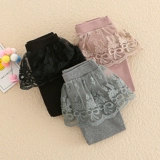 Демисезонные спортивные леггинсы с шортами, комплект, штаны, осенняя тонкая юбка на девочку, в западном стиле