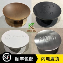 Full round handle yellow bronze glass door handle Black door handle logo custom lettering personality handrail
