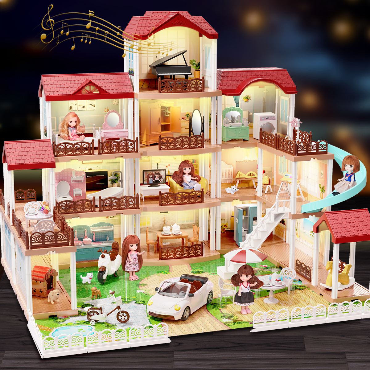 Children's dress Home Wine Toy Girl 2022 New Princess Castle Villa 3 Years 6 Birthday Gifts 5 Va Va Uk 8