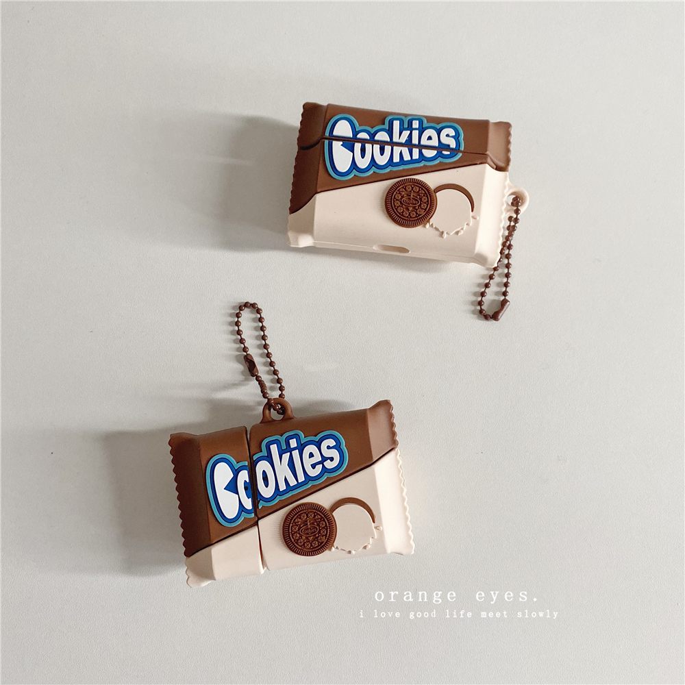 ins cute silicone chocolate suitable for airpodspro3 protective sleeve apple 1-2 generation wireless earphone soft shell